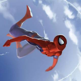 Spider-Man falling 4k wallpaper