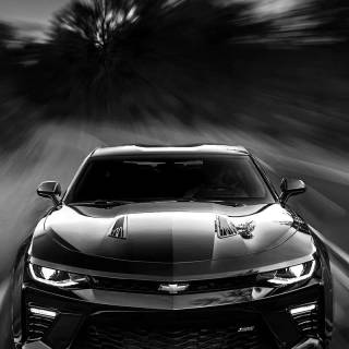 Black and white car phone wallpaper