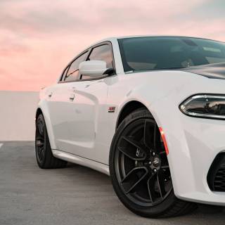 Black and white car phone wallpaper