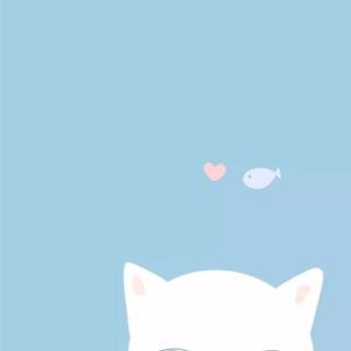 Blue cute phone wallpaper