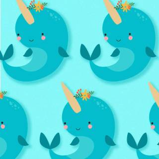 Blue cute phone wallpaper