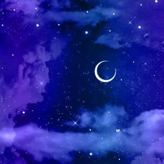 Blue cute phone wallpaper