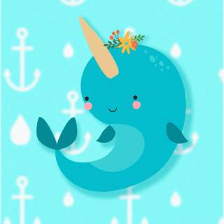 Blue cute phone wallpaper