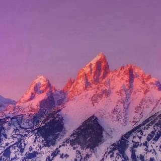 Snowy mountains iPhone wallpaper