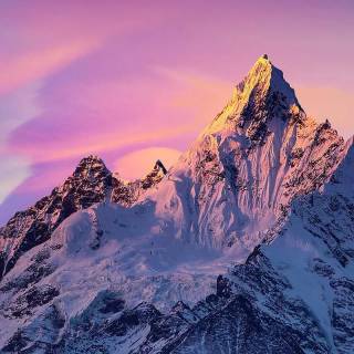 Snowy mountains iPhone wallpaper