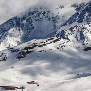 Snowy mountains iPhone wallpaper