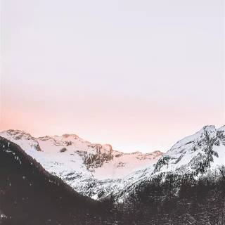 Snowy mountains iPhone wallpaper