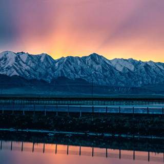 Snowy mountains iPhone wallpaper