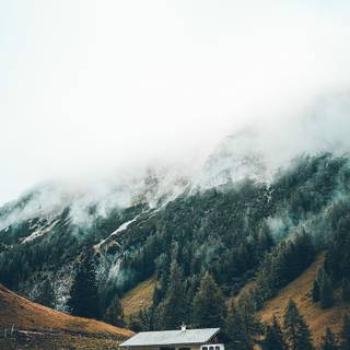 Snowy mountains iPhone wallpaper