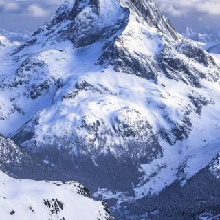 Snowy mountains iPhone wallpaper