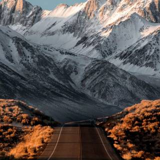 Snowy mountains iPhone wallpaper