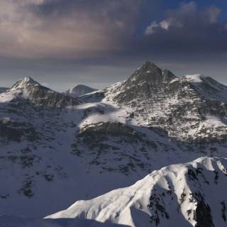 Snowy mountains iPhone wallpaper