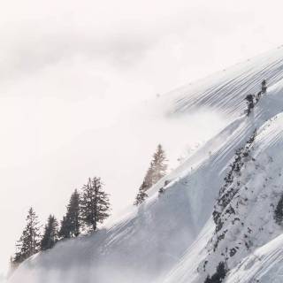 Snowy mountains iPhone wallpaper