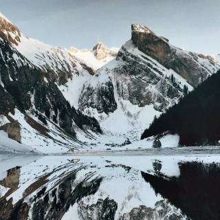 Snowy mountains iPhone wallpaper