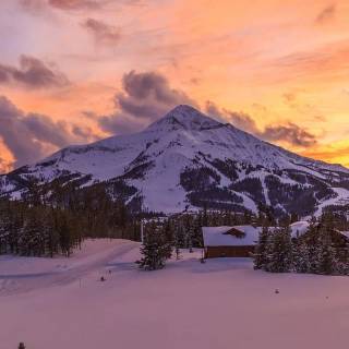 Snowy mountains iPhone wallpaper