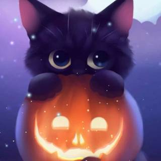 Cat anime iPhone wallpaper