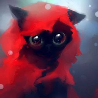 Cat anime iPhone wallpaper