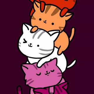 Cat anime iPhone wallpaper