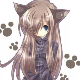 Cat anime iPhone wallpaper