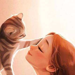 Cat anime iPhone wallpaper