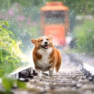 Corgi desktop wallpaper