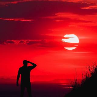 Silhouette man wallpaper