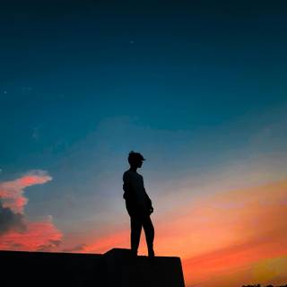 Silhouette man wallpaper