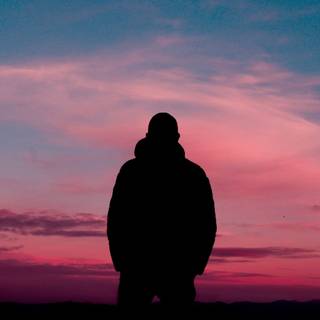 Silhouette man wallpaper