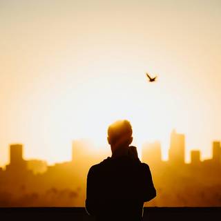 Silhouette man wallpaper