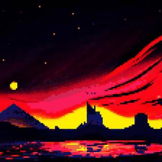 Pixel red wallpaper