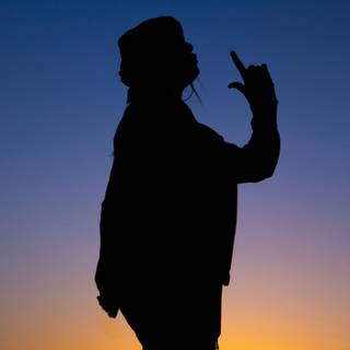 Silhouette man wallpaper