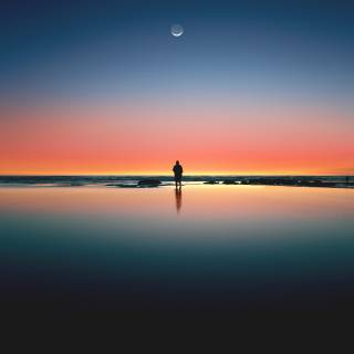 Silhouette man wallpaper