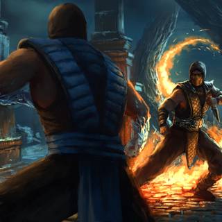 Sub-Zero versus Scorpion wallpaper