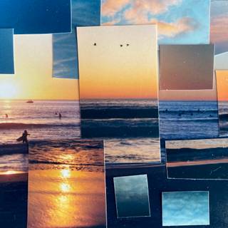 Sunset collage laptop wallpaper
