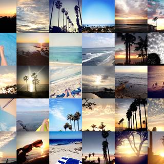 Sunset collage laptop wallpaper