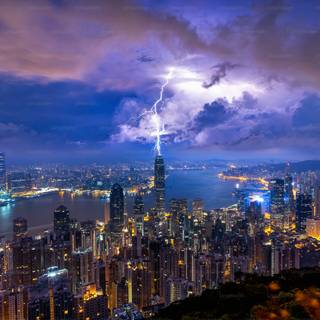 Skyline at night wallpaper