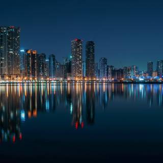 Skyline at night wallpaper