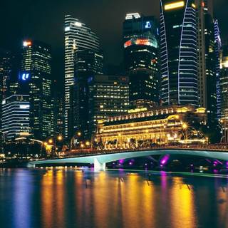 Skyline at night wallpaper