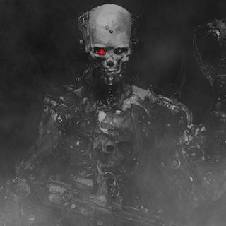 Terminator skull wallpaper