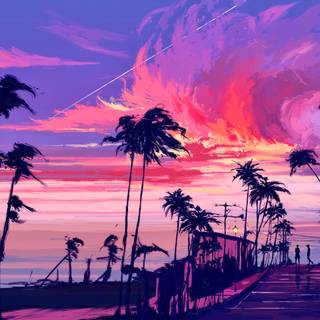 Sunset desktop 4k wallpaper