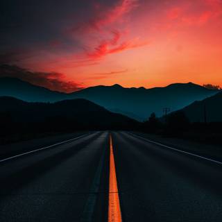 Highway phone wallpaper