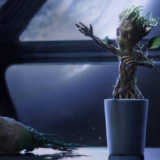 Baby Groot desktop wallpaper