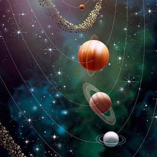 Solar system mobile wallpaper