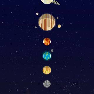 Solar system mobile wallpaper