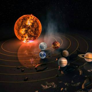 Solar system mobile wallpaper