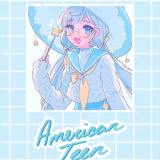 Baby blue anime wallpaper