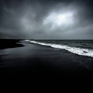 Night beach 4k wallpaper