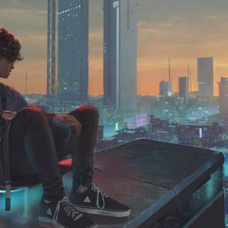 4k Cyberpunk boy wallpaper