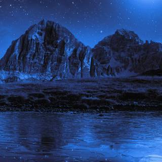 Night beach 4k wallpaper