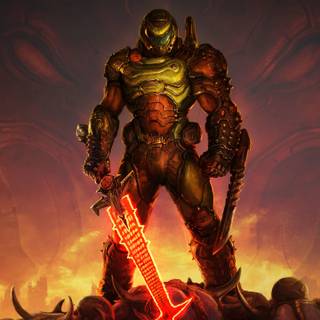 Doom Slayer 4k wallpaper